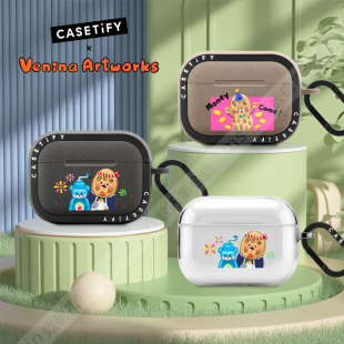 4代卡通可爱防摔可 CASETiFY艺术家联名Venina好事花生适用苹果Airpods pro 2代无线蓝牙耳机保护套Airpods