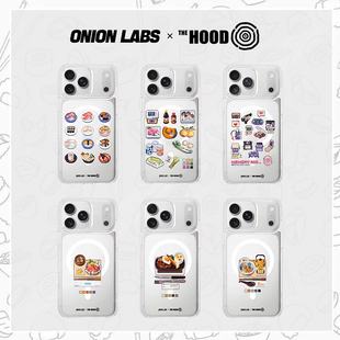 THE HOOD加拿大艺术家联名Onion Lab适用苹果iPhone17/16/15/Pro/Max/Air磁吸换图手机壳可爱美食图标保护套