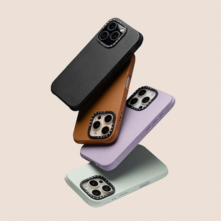 CASETiFY全新MagSafe兼容BioVeg纯素皮革可定制写名字适用苹果iPhone17 pro max磁吸手机壳16极简情侣保护套
