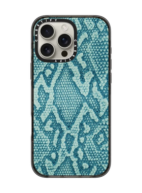 现货CASETiFY蓝色蛇纹适用苹果iPhone16 pro max手机壳15/14/13磁吸12个性潮牌复古艺术小众高级感防摔保护套