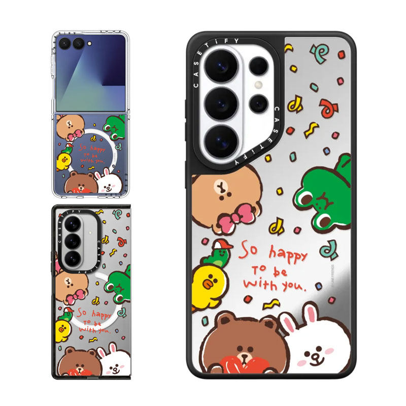 现货CASETiFY联名LINE FRIENDS在你身边适用三星S25/S26 Ultra手机壳Z Flip 7/Z Fold 6可爱童趣限量款保护套