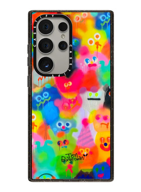 现货CASETiFY色彩派对适用三星全型号S23/S24 Ultra手机壳Z Flip 5/Z Fold4/3插画艺术家Jon Burgerman趣味套