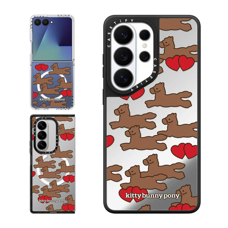 现货CASETiFY联名kittybunnypony快乐的小马适用三星S25/S26 Ultra手机壳Z Flip 7/Z Fold 6卡通限量款保护套