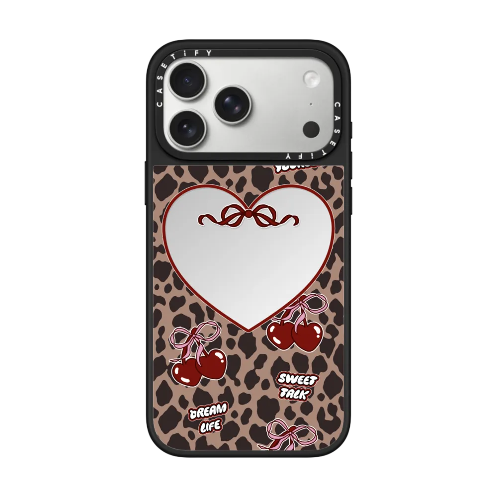 CASETiFY豹纹樱桃适用苹果17pm壳