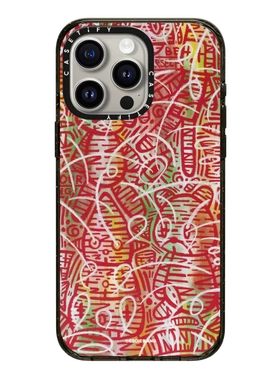 现货CASETiFY颠倒红色适用苹果iPhone15/16pro max手机壳14/13/12时尚潮牌创意线条艺术小众高级感防摔保护套