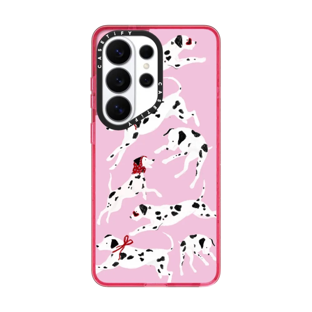 现货CASETiFY宠物系列粉红色斑点狗适用三星S25/S26 Ultra手机壳Z Flip7/Z Fold 6/5趣味卡通可爱保护套s24+