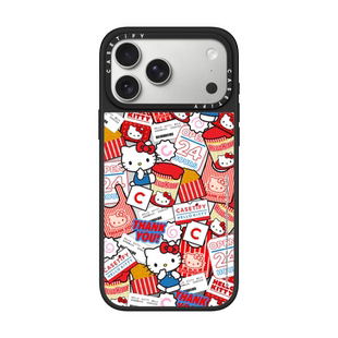 现货CASETiFY联名Hello Kitty可爱贴纸适用苹果iPhone17 pro max磁吸手机壳16/15/14趣味少女心高端保护套13