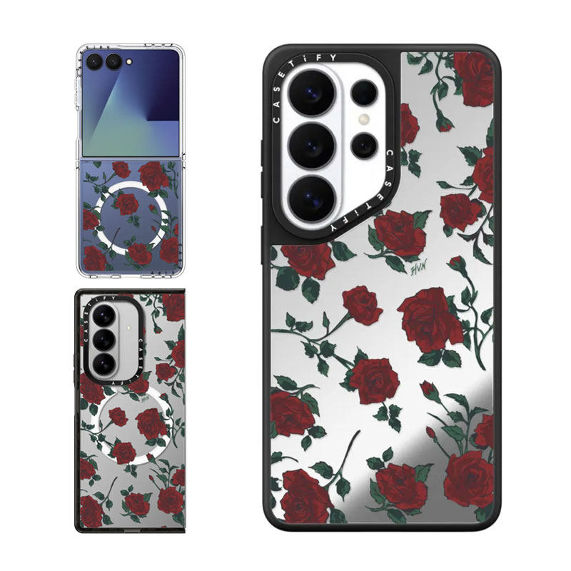 现货CASETiFY玫瑰园适用三星S25/S26 Ultra手机壳Z Flip7/Z Fold 6/5创意复古印花小众高级感防摔保护套s24+