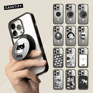 现货CASETIFY艺术家联名WHOSMiNG磁吸手机支架指环扣卡包桌面追剧