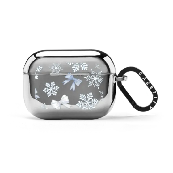 CASETiFY正品初雪适用于苹果Airpods pro 2/3代无线蓝牙耳机保护套Airpods 4代时尚潮牌艺术雪花高颜值防摔壳