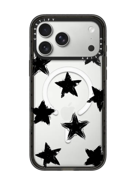 现货CASETiFY正品黑色星星适用于苹果iPhone17 pro max磁吸手机壳16/15/14时尚潮牌13简约小众高级感保护套12