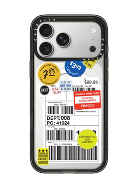 现货CASETiFY标签贴纸适用苹果iPhone17 pro max磁吸手机壳16/15/14/13时尚潮牌小众高端air个性防摔保护套12