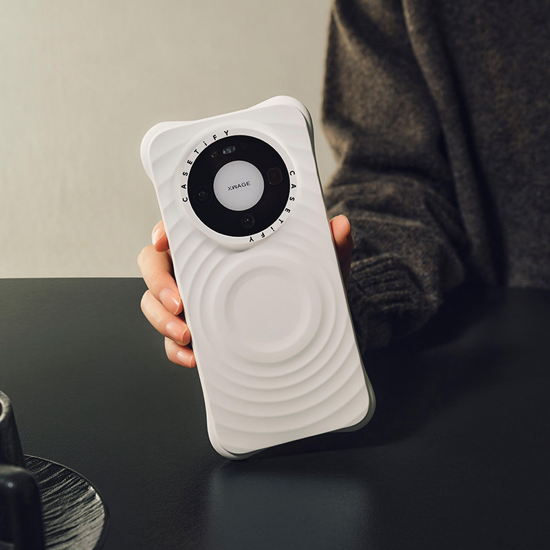 现货CASETiFY白色波漾壳适用华为Mate 80 pro max磁吸手机壳mate80纯色波浪液态硅胶时尚极简全包防摔保护套