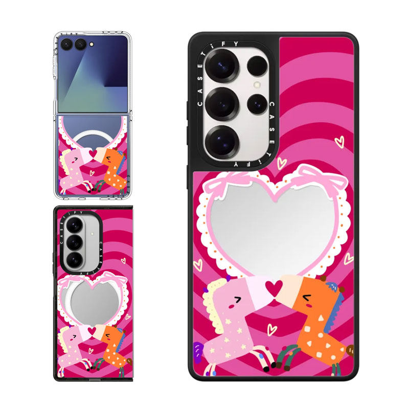 现货CASETiFY马上脱单适用三星S24/S25 Ultra手机壳Z Flip7/Z Fold 6/5好运招桃花新年喜庆时尚防摔保护套s23