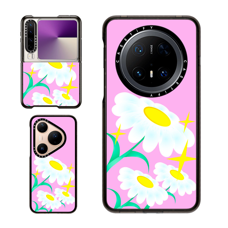 现货CASETiFY联名G-DRAGON权志龙花卉闪光适用华为Pura 80 Pro手机壳Ultra/Pocket 2折叠Mate70Pro+套pura x