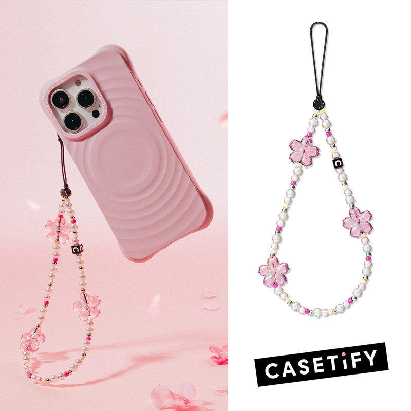 CASETiFY樱花物语串珠手机挂链