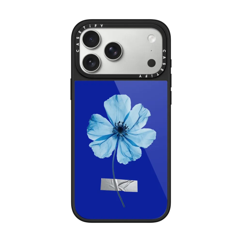 现货CASETiFY蓝花轻贴晶釉框适用苹果iPhone17promax磁吸手机壳17pro釉光背板air时尚潮牌防刮花16pm保护套16