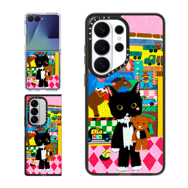 现货CASETiFY奶牛猫牛牛的玩具适用三星S25/S26 Ultra手机壳Z Flip7/Z Fold 6/5软萌可爱少女心插画保护套s24