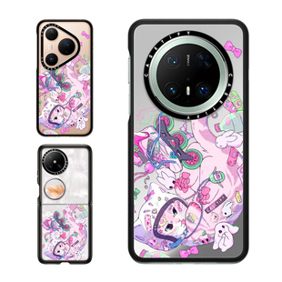 Won冷却梦幻猫咪适用华为Pura 70Pro Pocket2折叠Mate60 保护套 Pro手机壳Ultra 现货CASETiFY艺术家Kiera