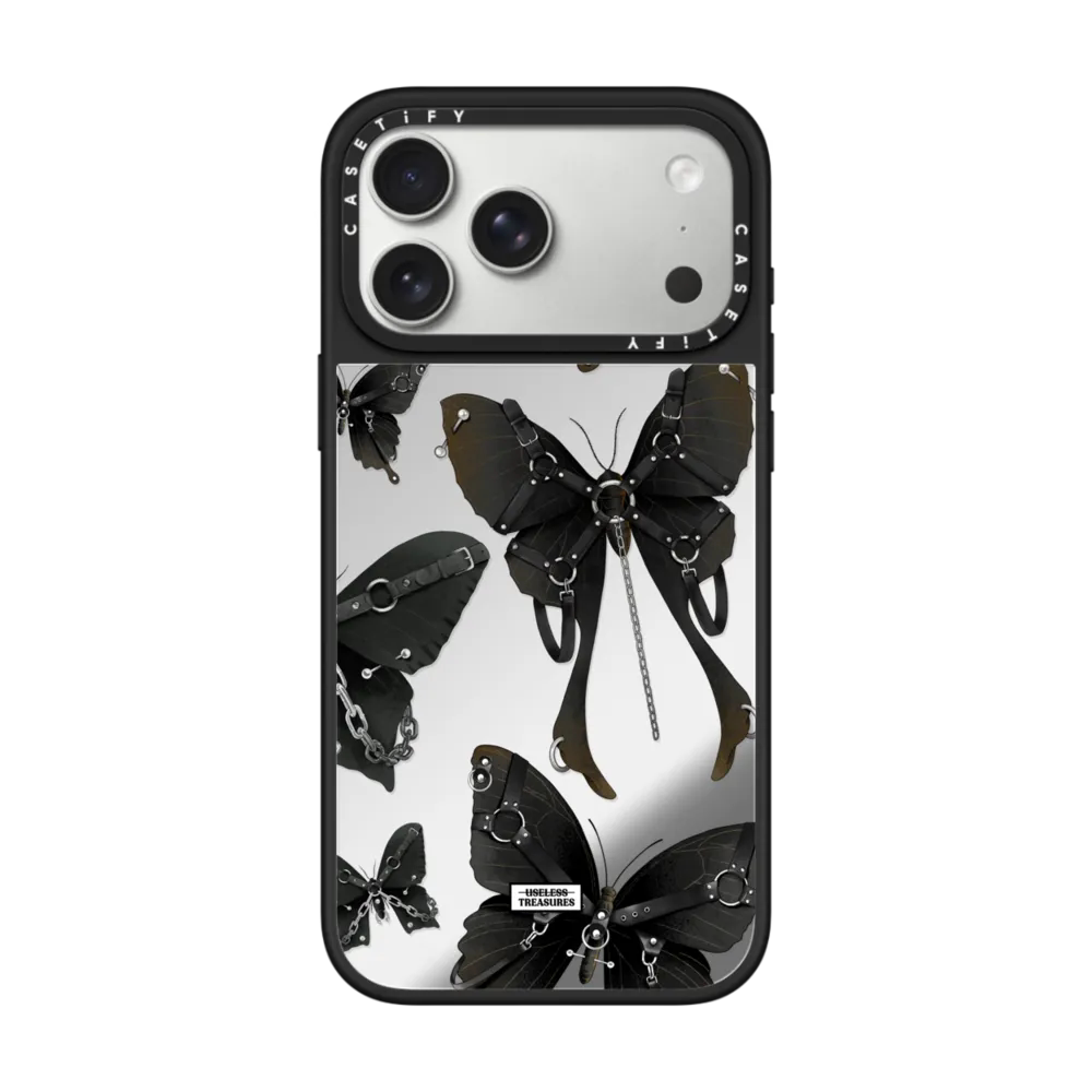 现货CASETiFY黑色蝴蝶适用苹果iPhone17 pro max磁吸手机壳16/15/14个性创意13时尚潮12小众高级感防摔保护套