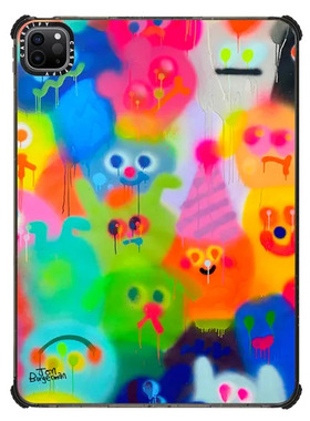 CASETiFY艺术家联名Jon Burgerman夏日色彩适用苹果iPad Pro11/12.9寸平板电脑保护套翻盖Air第3/4/5/6代mini