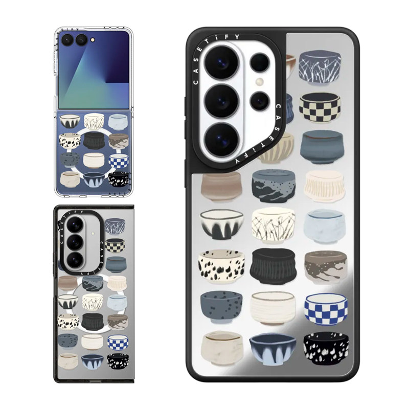 现货CASETiFY抹茶碗适用于三星S25/S26 Ultra手机壳Z Flip7/Z Fold 6/5创意小众轻奢ins风全包防摔保护套s24+