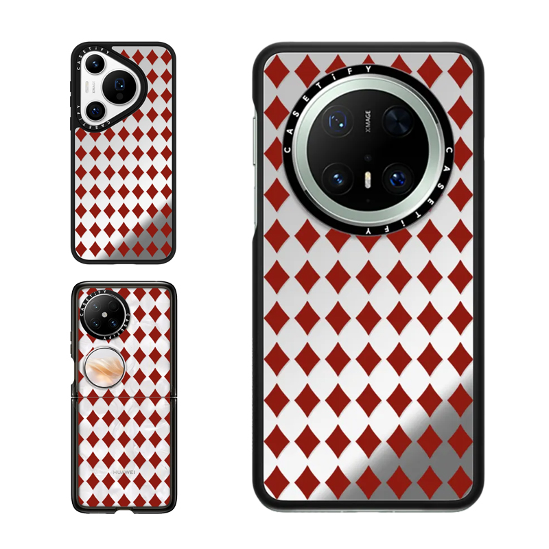 CASETiFY红色方格适用华为手机壳