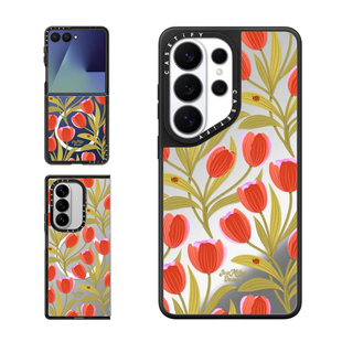 现货CASETiFY迷人郁金香适用三星S25/S26 Ultra手机壳Z Flip7/Z Fold 6/5创意丛林花卉艺术小众轻奢保护套s24