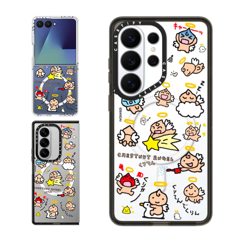 现货CASETiFY联名拓麻歌子栗子天使混合图案适用于三星S25