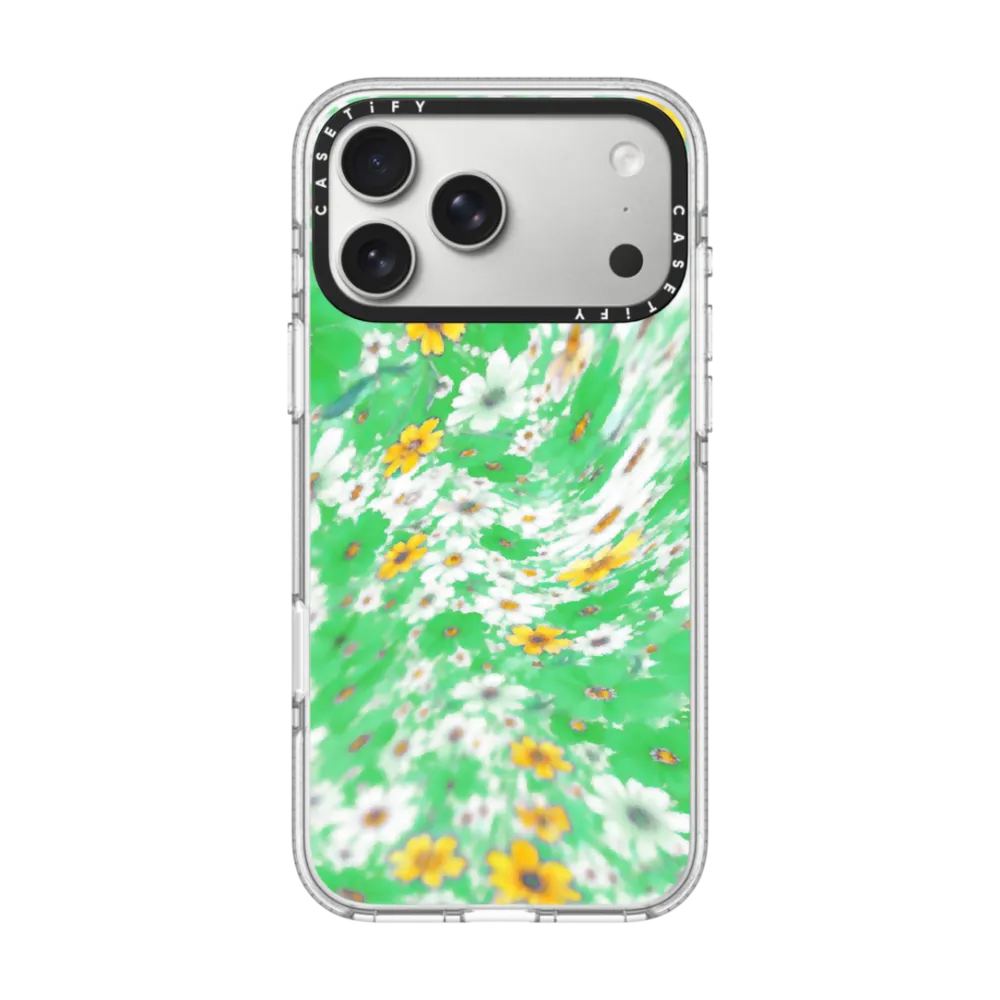 现货CASETiFY绿花旋影花卉漩涡绿色适用苹果iPhone17 pro max手机壳16/15/14磁吸13小众轻奢清新防摔保护套12
