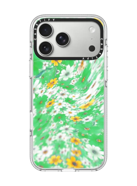 现货CASETiFY绿花旋影花卉漩涡绿色适用苹果iPhone17 pro max手机壳16/15/14磁吸13小众轻奢清新防摔保护套12