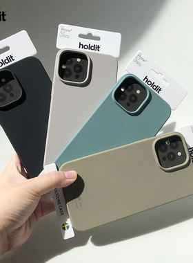 【特价清仓】holdit超轻薄款液态硅胶适用苹果iPhone14 Pro Max手机壳13简约12纯色软壳北欧ins风保护套简约
