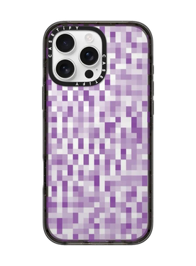 现货CASETiFY像素紫色马赛克适用苹果iPhone16 pro max手机壳15/14/13磁吸12个性创意小众高端全包防摔保护套