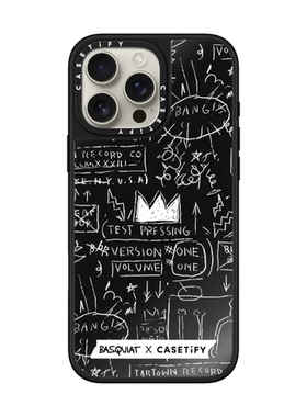 现货CASETiFY联名巴斯奎特Beat Bop白色皇冠适用于苹果iPhone16 pro max磁吸手机壳15/14/13限量款高端保护套