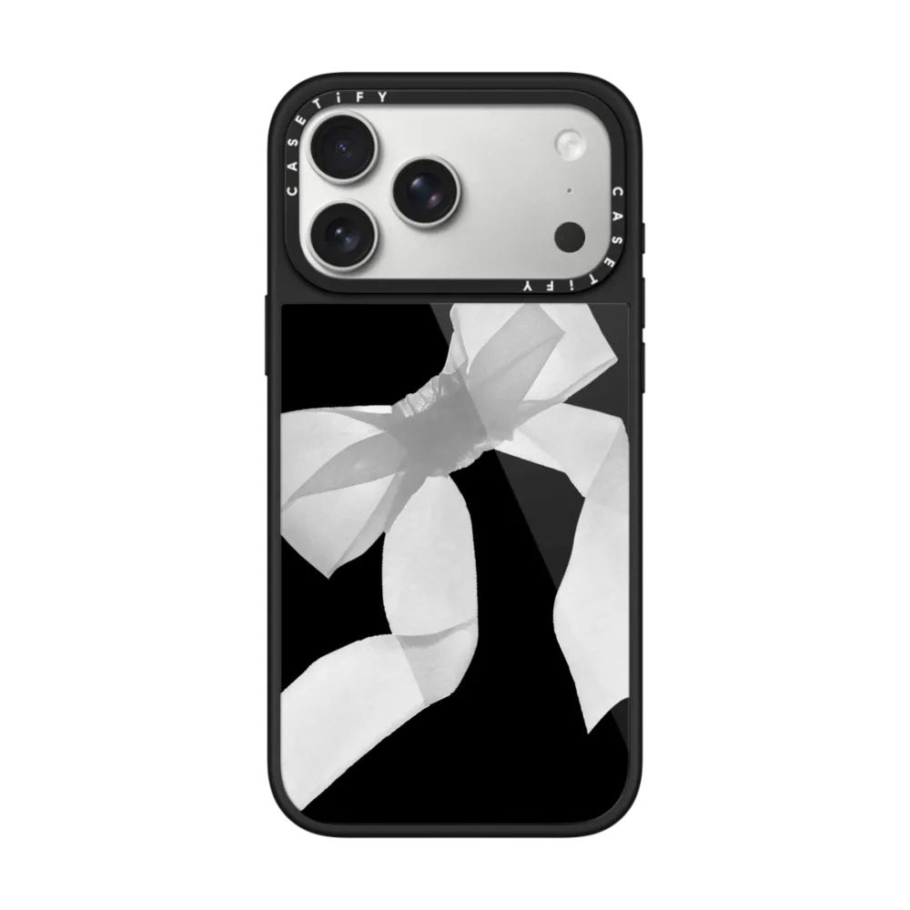 CASETiFY黑白欧根纱缎带手机壳