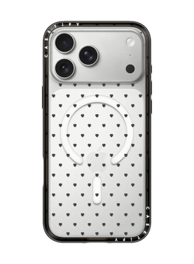 现货CASETiFY黑色波尔卡心形适用于苹果iPhone17 Pro Max磁吸手机壳16/15/14时尚潮牌13高端12防摔保护套air