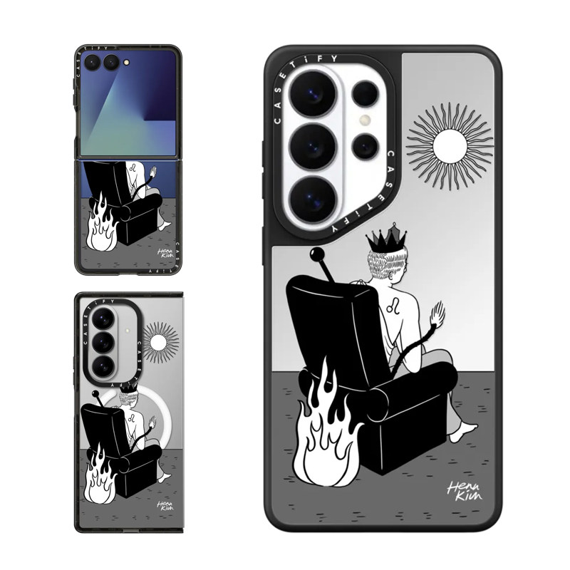 现货CASETiFY狮子座适用三星S25/S26 Ultra手机壳Z Flip7/Z Fold 6/5个性创意星座小众独特高端防摔保护套s24