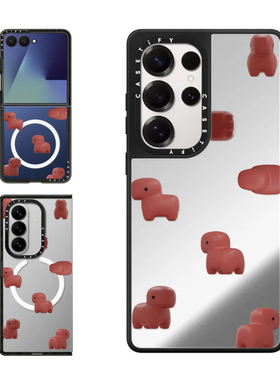 现货CASETiFY红色NANA信心十足食肉恐龙适用于三星S24/S25 Ultra手机壳Z Flip7/Z Fold 6/5萌趣可爱保护套s23