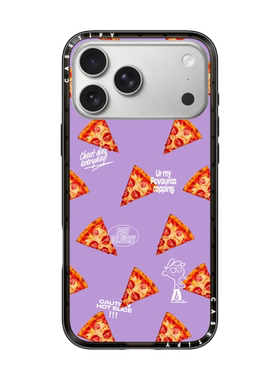 现货CASETiFY紫色底披萨派对适用苹果iPhone17 pro max磁吸手机壳16/15/14时尚潮牌air高端全包防摔保护套13