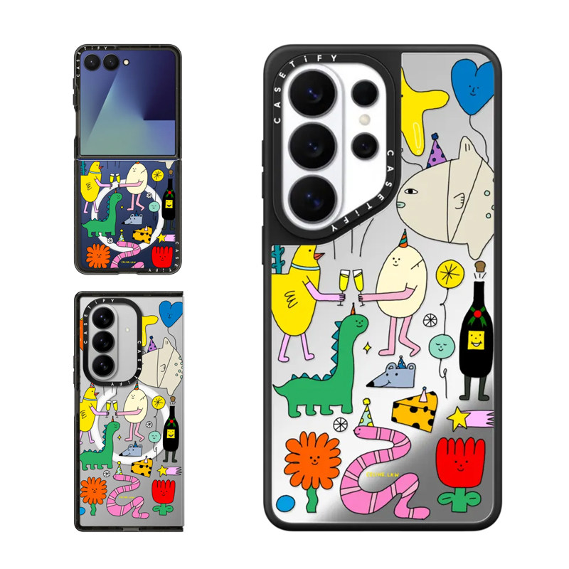 现货CASETiFY新年新我适用三星S25/S26 Ultra手机壳Z Flip7/Z Fold 6/5小众趣味卡通插画轻奢防摔保护套s24+