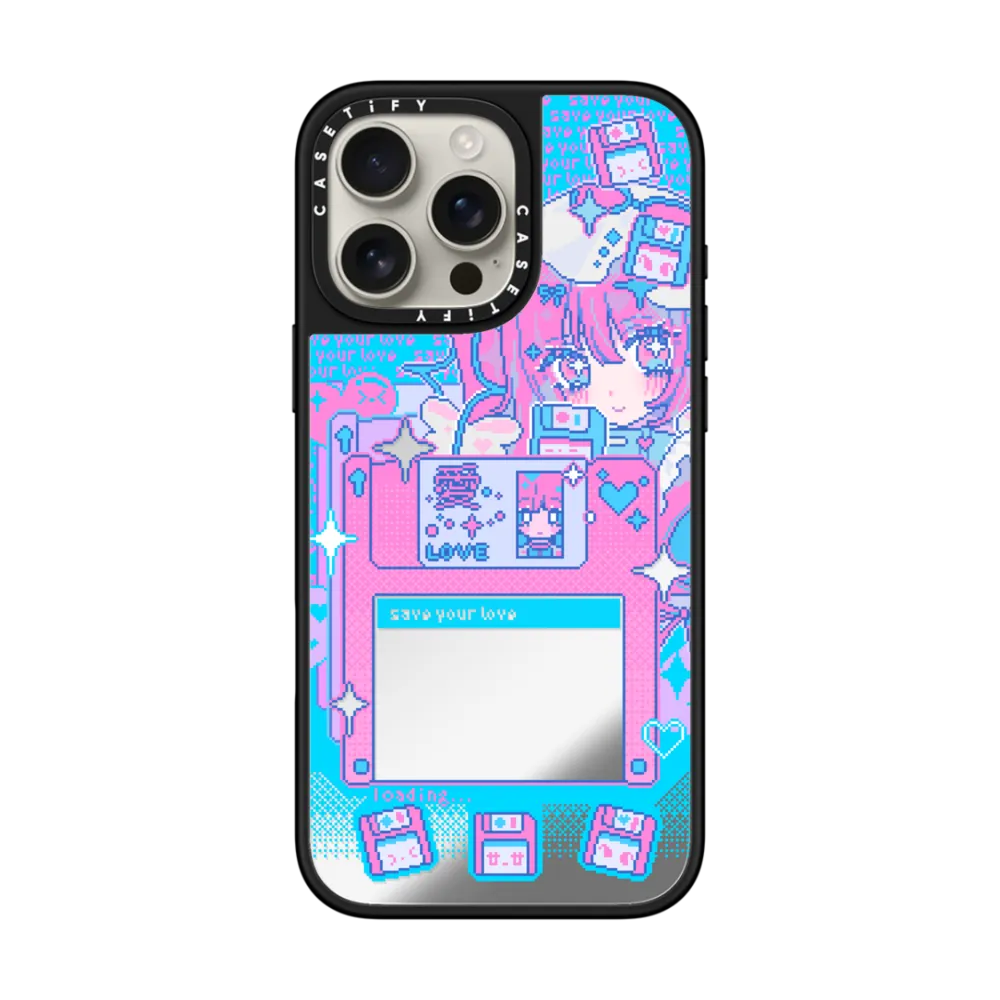 现货CASETiFY像素风昭和漫画少女Floppy Disk之爱适用苹果iPhone16 pro max磁吸手机壳15/14/13/12梦幻潮牌套