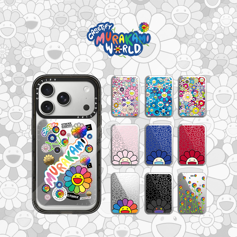 CASETiFY联名村上隆磁吸卡包支架