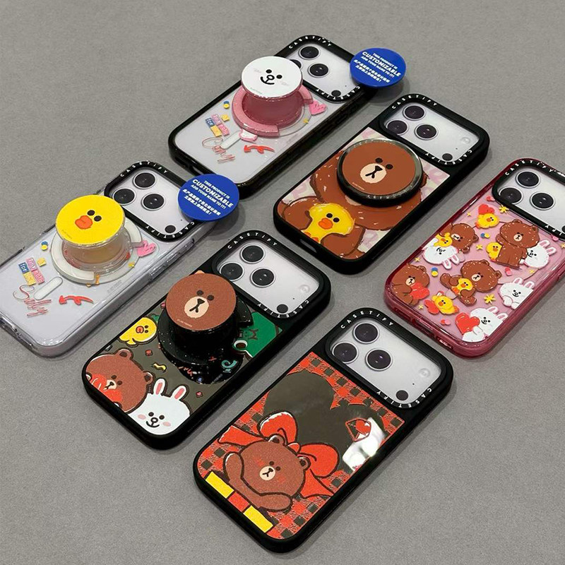 现货CASETiFY联名LINE FRIENDS布朗熊适用苹果iPhone17 pro max磁吸手机壳16/15/14卡通可爱13限量款保护套12