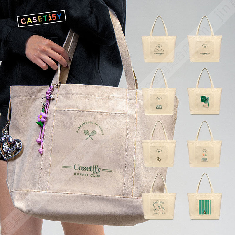 CASETiFY联网球俱乐部帆布托特包
