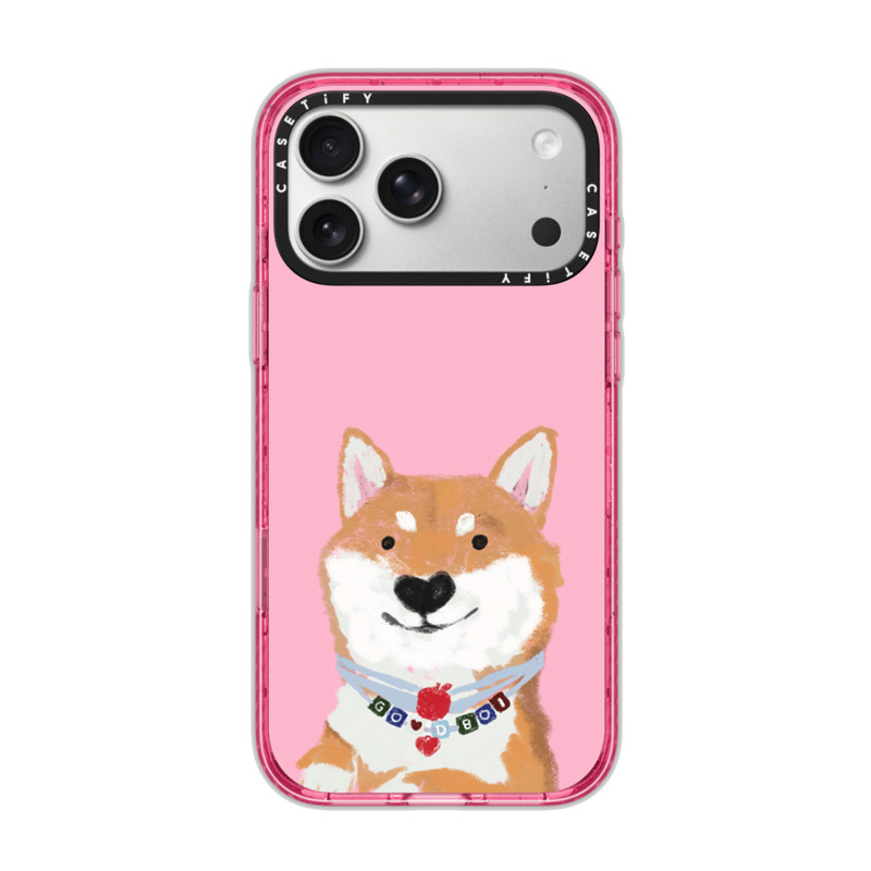 CASETiFY粉底狗狗定制写字手机壳
