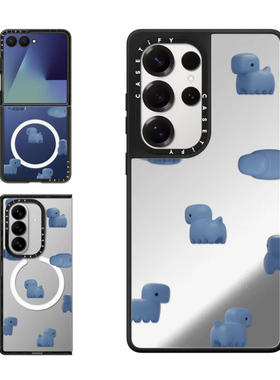 现货CASETiFY RARA慰藉食肉龙蓝色适用三星S24/S25 Ultra手机壳Z Flip7/Z Fold 6/5趣味可爱萌防摔保护套s23