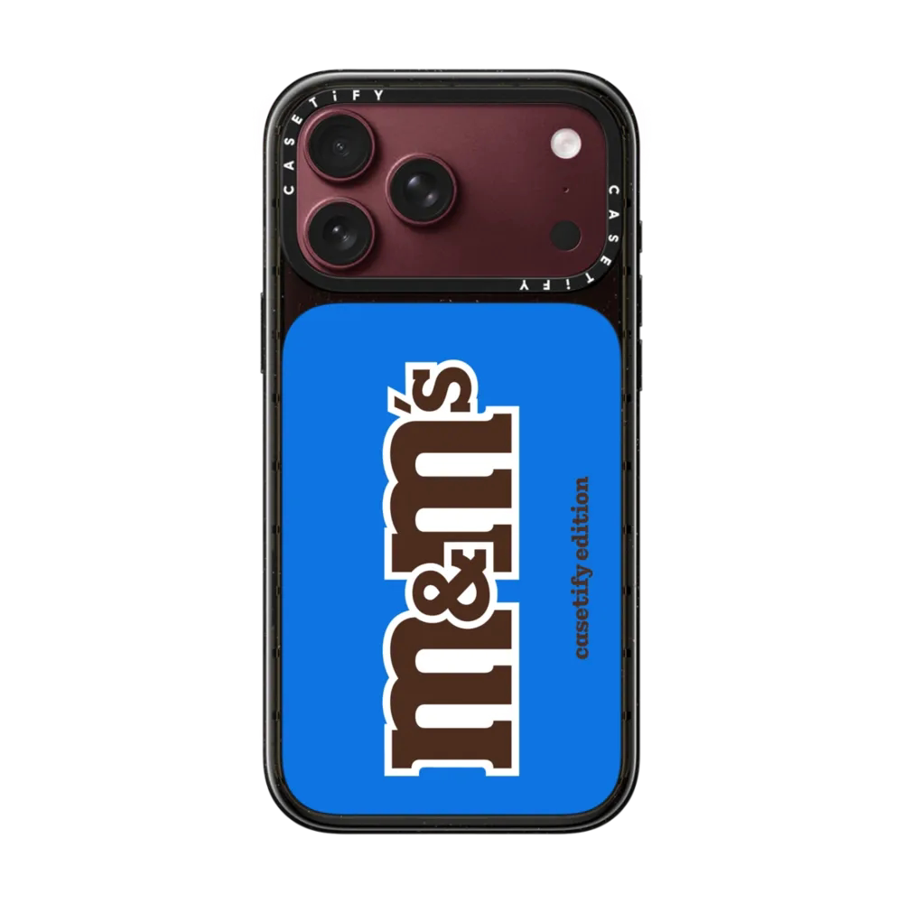 现货CASETiFY联名M&M'S糖果系M豆经典标志蓝色适用苹果iPhone18 pro max磁吸手机壳17pm/16/15趣味14保护套13