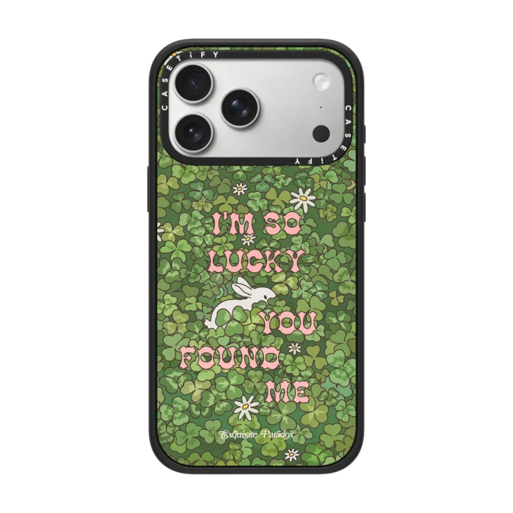 现货CASETiFY三叶草中的兔子适用苹果iPhone17 Pro Max手机壳16/15/14磁吸13复古童趣13绿色ins防摔保护套12