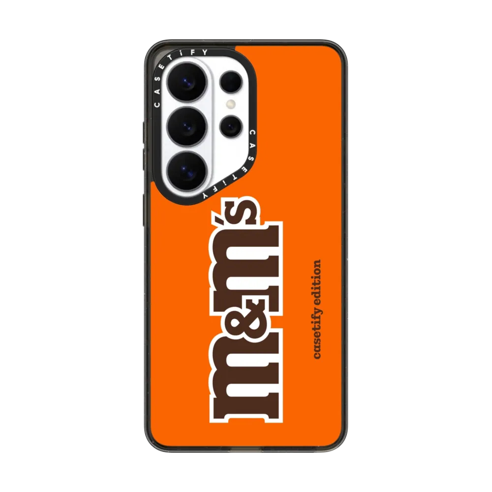 现货CASETiFY联名M&M'S糖果系M豆经典标志橙色适用三星S25/S26 Ultra手机壳Z Flip 6/Z Fold 5趣味限量保护套
