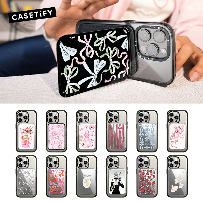 CASETIFY芭蕾美学艺术磁吸手机卡包支架少女心桌面追剧神器多功能
